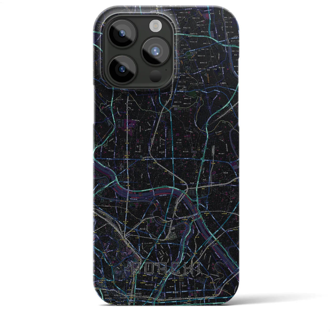 【足立（東京都）】地図柄iPhoneケース（バックカバータイプ）