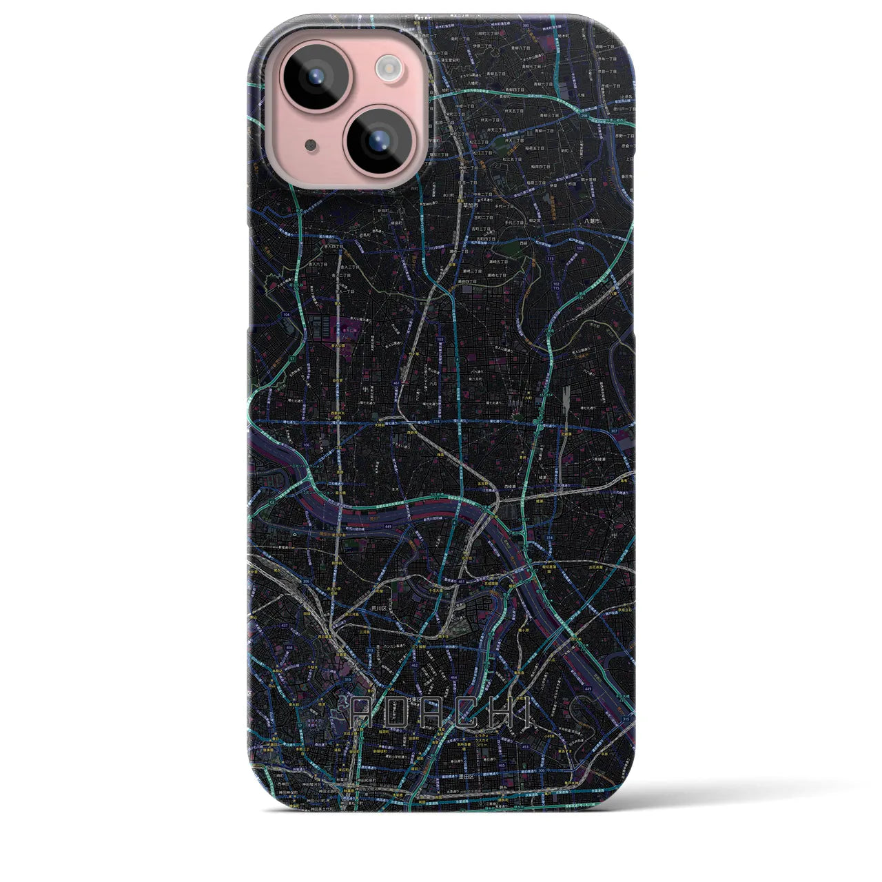 【足立（東京都）】地図柄iPhoneケース（バックカバータイプ）
