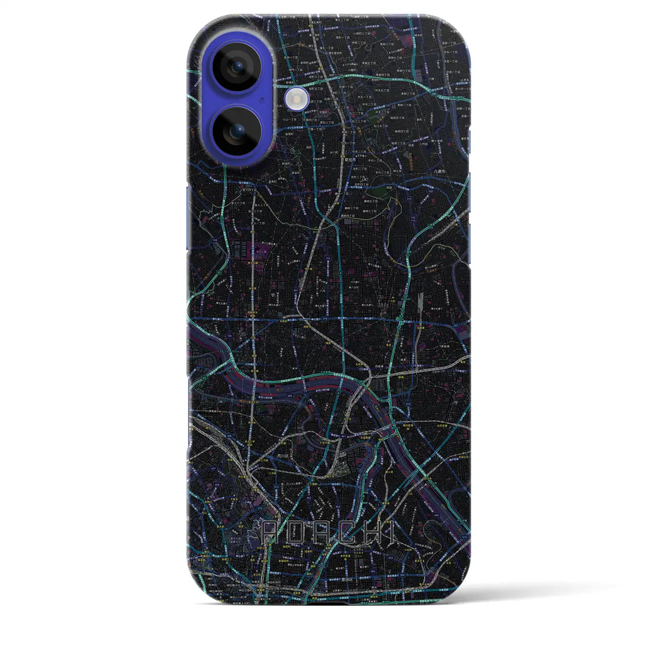 【足立（東京都）】地図柄iPhoneケース（バックカバータイプ）