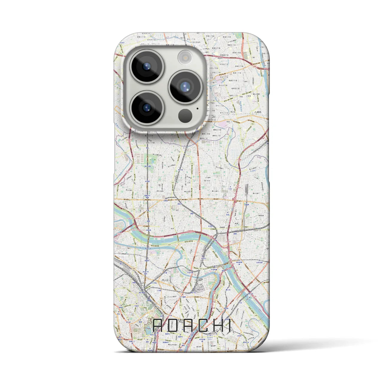 【足立（東京都）】地図柄iPhoneケース（バックカバータイプ）