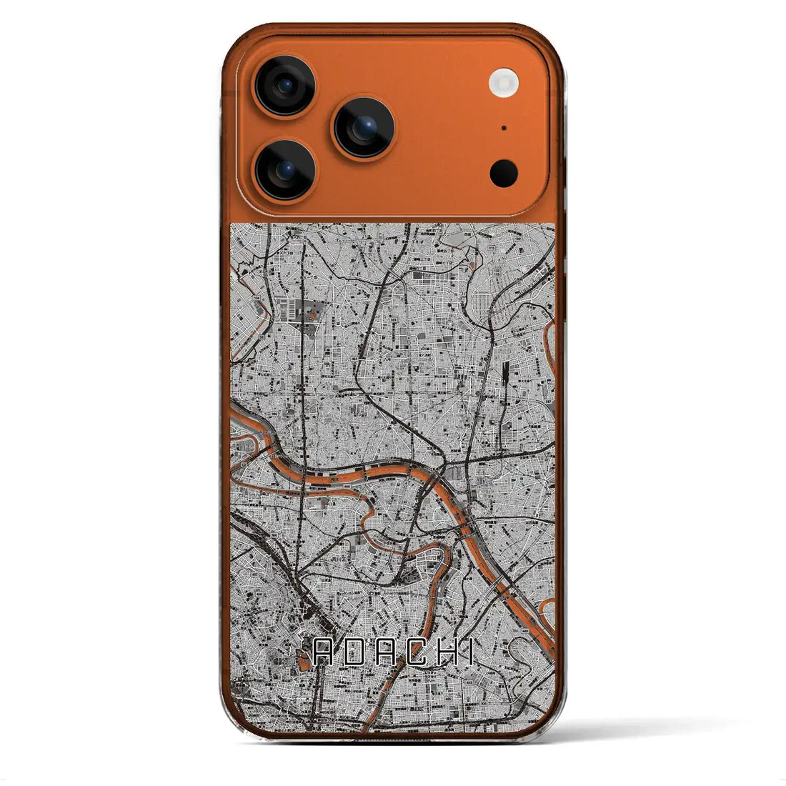 【足立(東京都)】地図柄iPhoneケース(クリアタイプ)