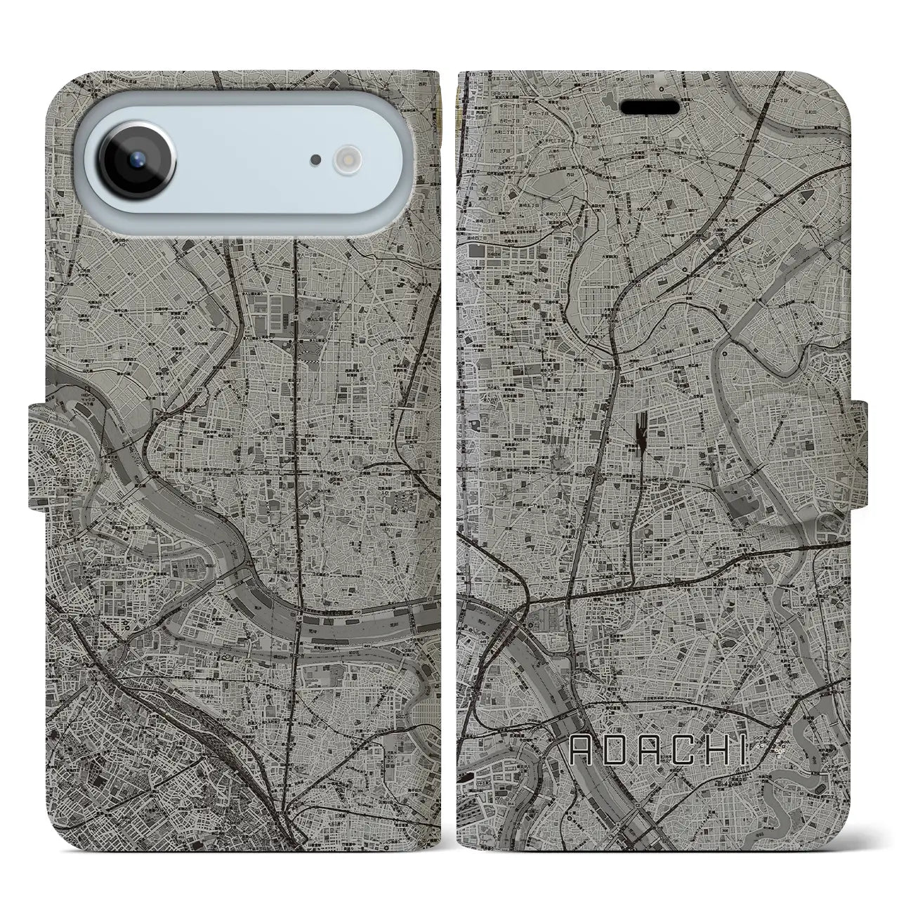 【足立（東京都）】地図柄iPhoneケース（手帳タイプ）