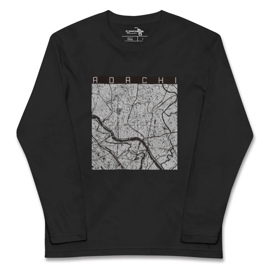 【足立（東京都）】地図柄ロングスリーブTシャツ