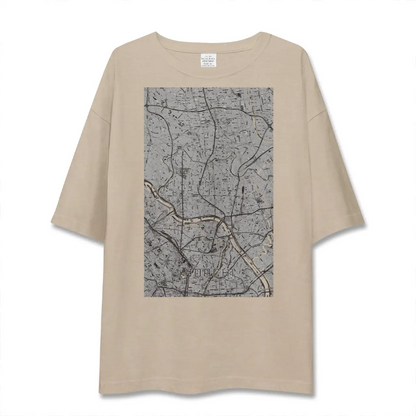 【足立（東京都）】地図柄ビッグシルエットTシャツ