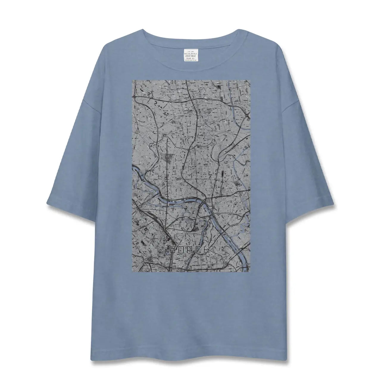 【足立（東京都）】地図柄ビッグシルエットTシャツ