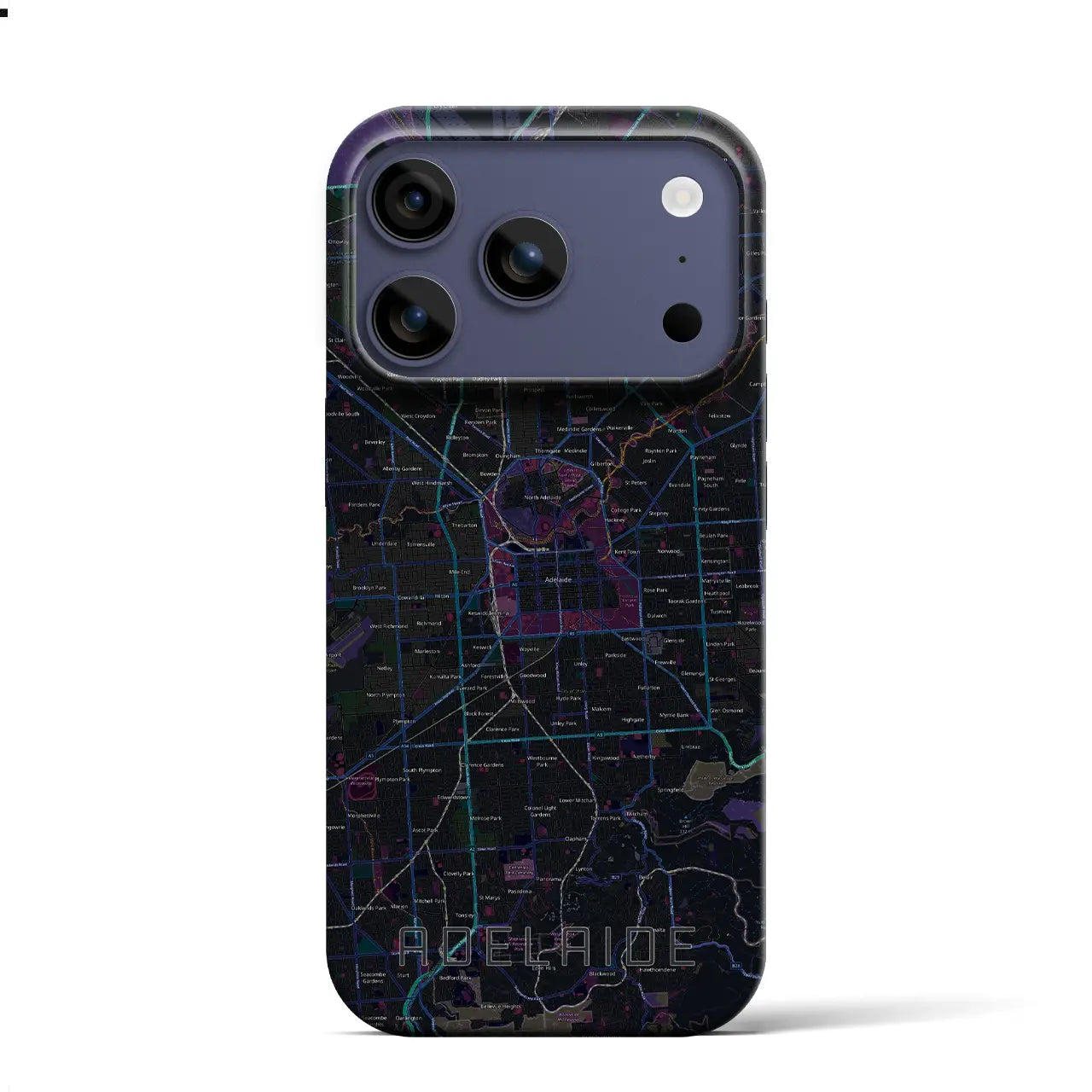 【アデレード（オーストラリア）】地図柄iPhoneケース（バックカバータイプ）