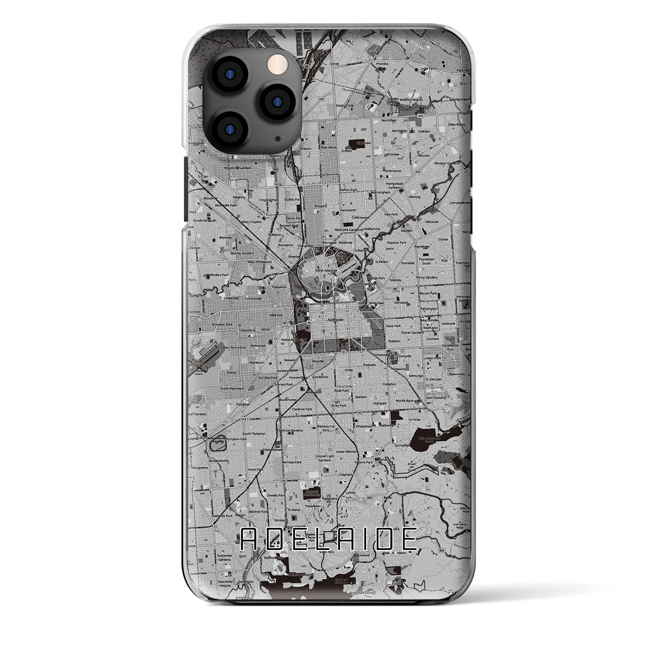 【アデレード（オーストラリア）】地図柄iPhoneケース（クリアタイプ）