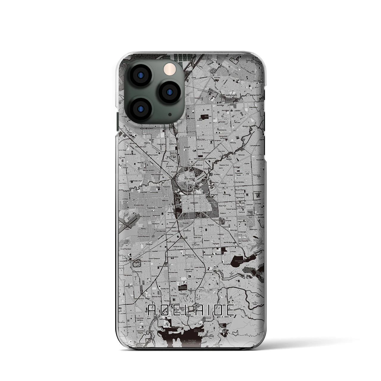 【アデレード（オーストラリア）】地図柄iPhoneケース（クリアタイプ）