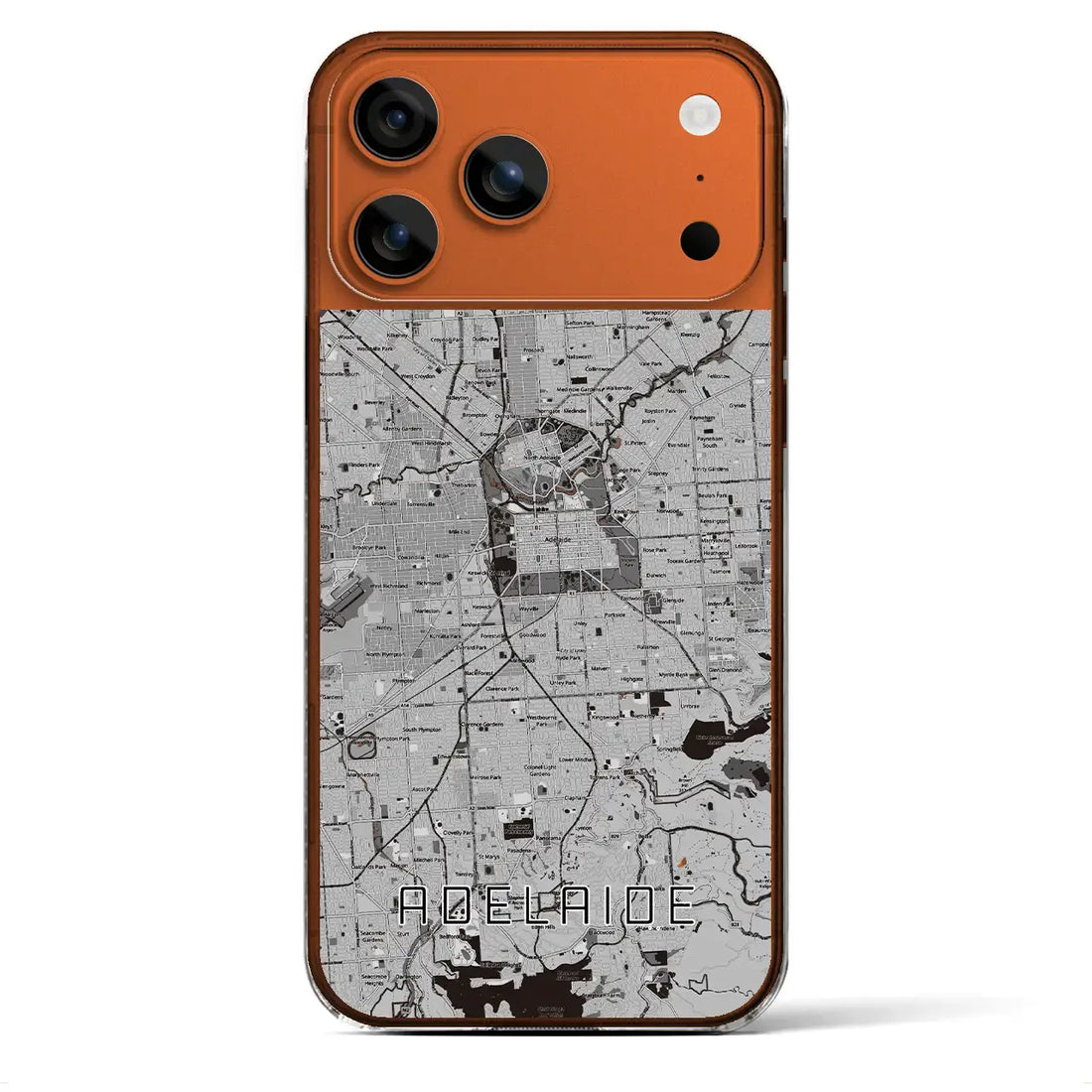 【アデレード（オーストラリア）】地図柄iPhoneケース（クリアタイプ）