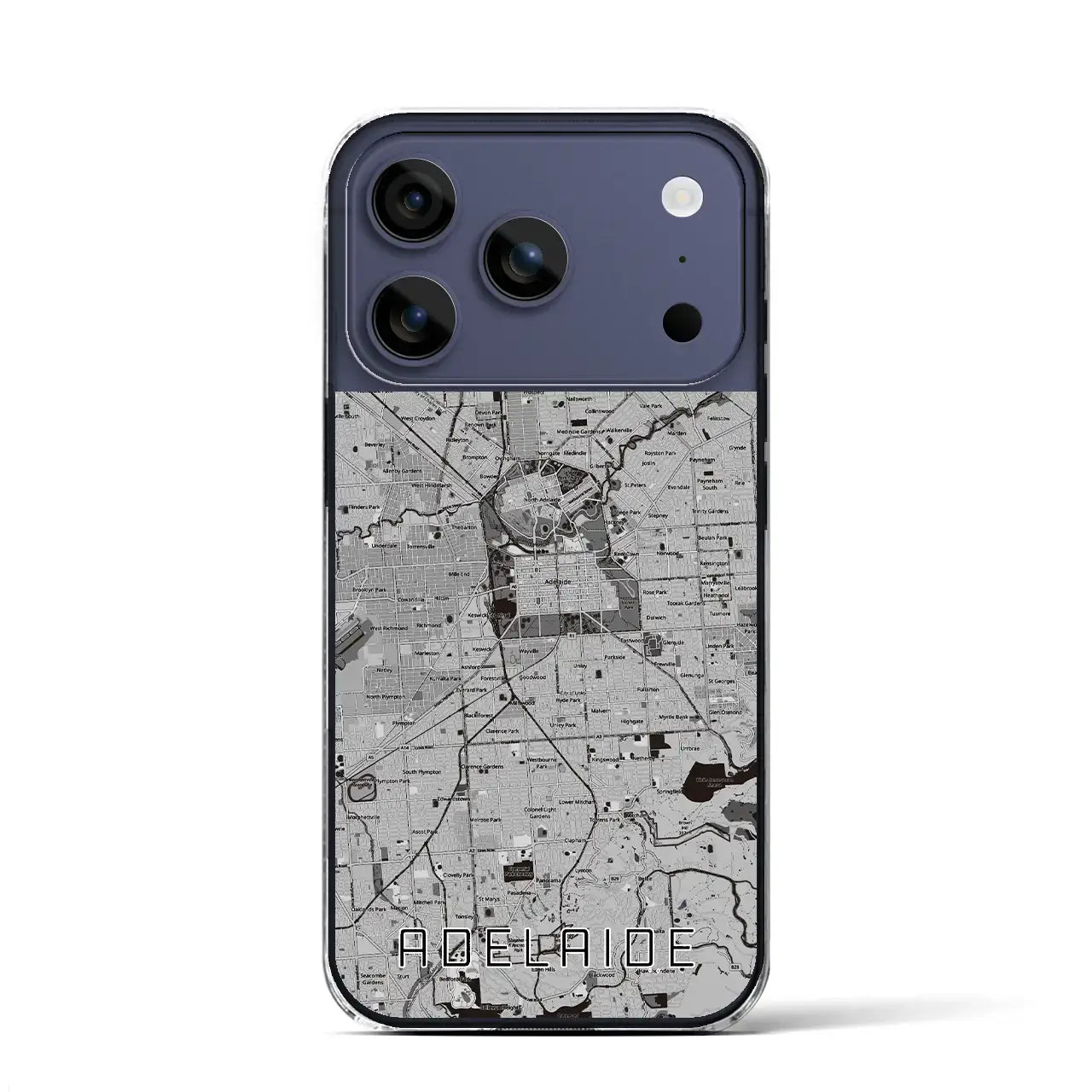 【アデレード（オーストラリア）】地図柄iPhoneケース（クリアタイプ）