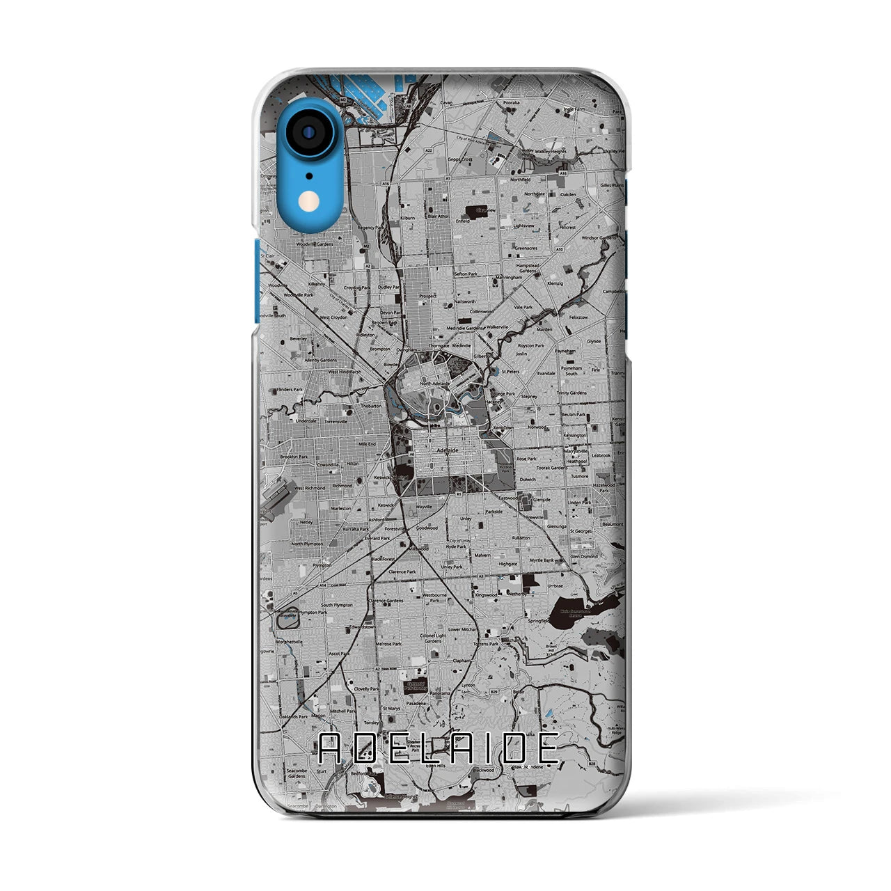 【アデレード（オーストラリア）】地図柄iPhoneケース（クリアタイプ）