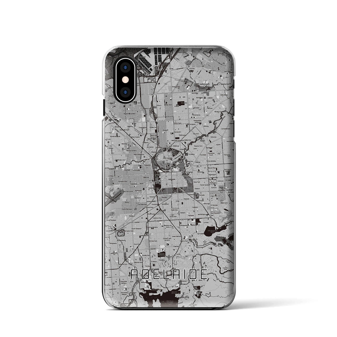 【アデレード（オーストラリア）】地図柄iPhoneケース（クリアタイプ）