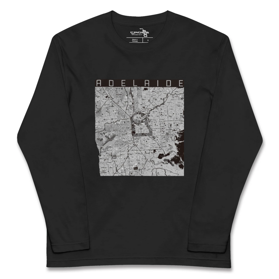 【アデレード(オーストラリア)】地図柄ロングスリーブTシャツ