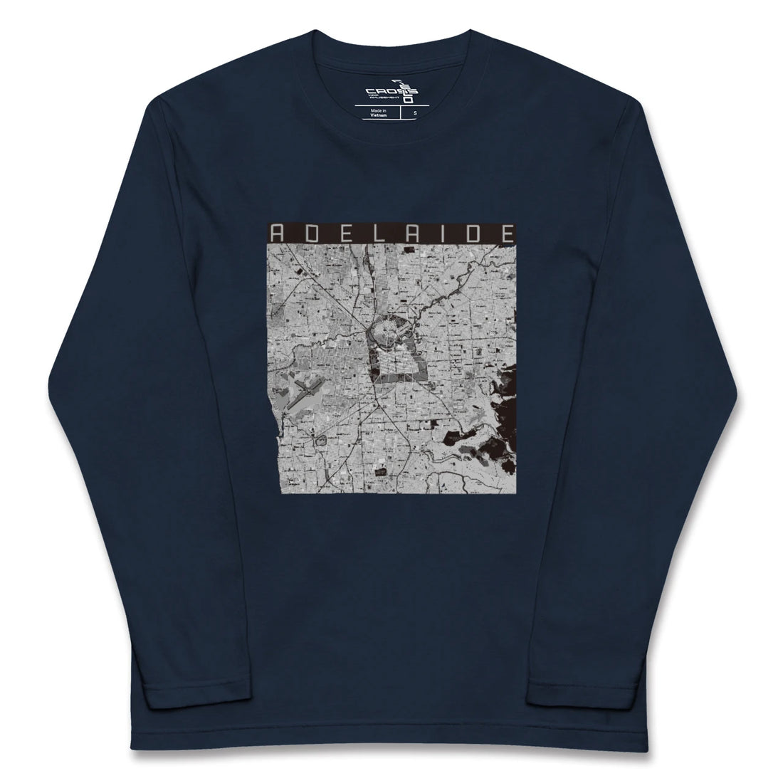 【アデレード(オーストラリア)】地図柄ロングスリーブTシャツ