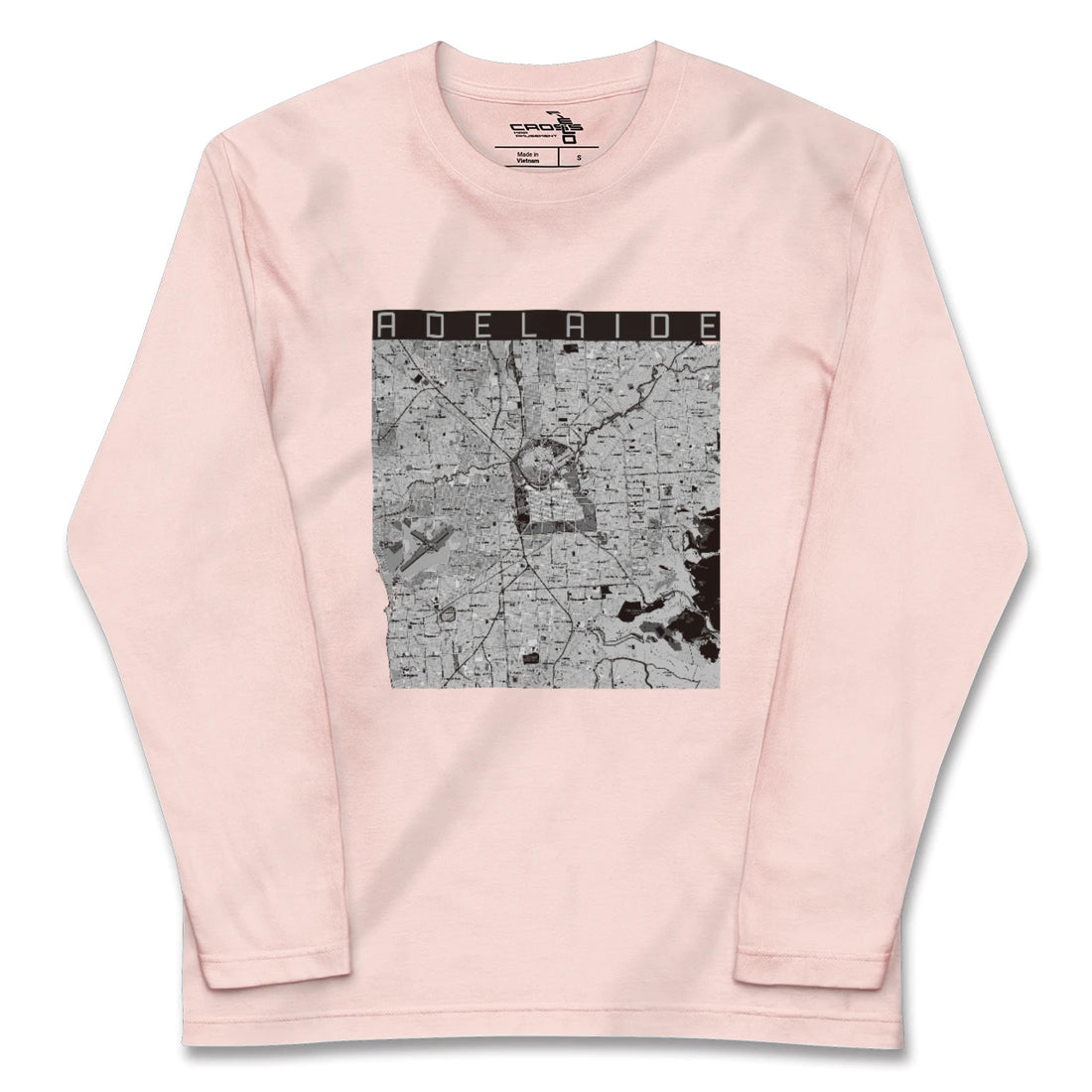 【アデレード（オーストラリア）】地図柄ロングスリーブTシャツ