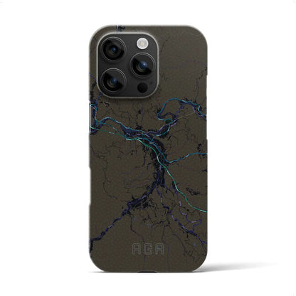 【阿賀（新潟県）】地図柄iPhoneケース（バックカバータイプ）