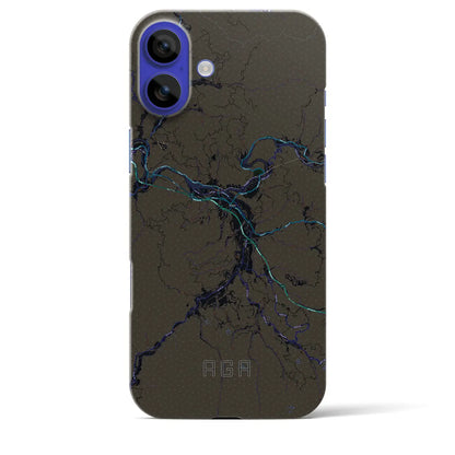 【阿賀（新潟県）】地図柄iPhoneケース（バックカバータイプ）