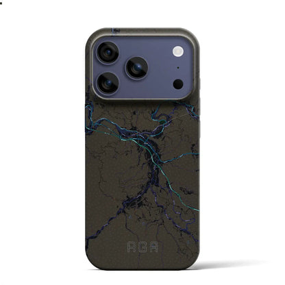 【阿賀（新潟県）】地図柄iPhoneケース（バックカバータイプ）