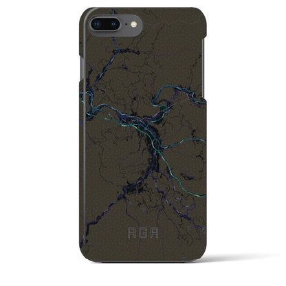 【阿賀（新潟県）】地図柄iPhoneケース（バックカバータイプ）