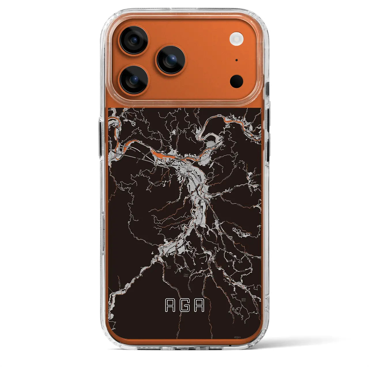 【阿賀（新潟県）】地図柄iPhoneケース（MagSafeタイプ）