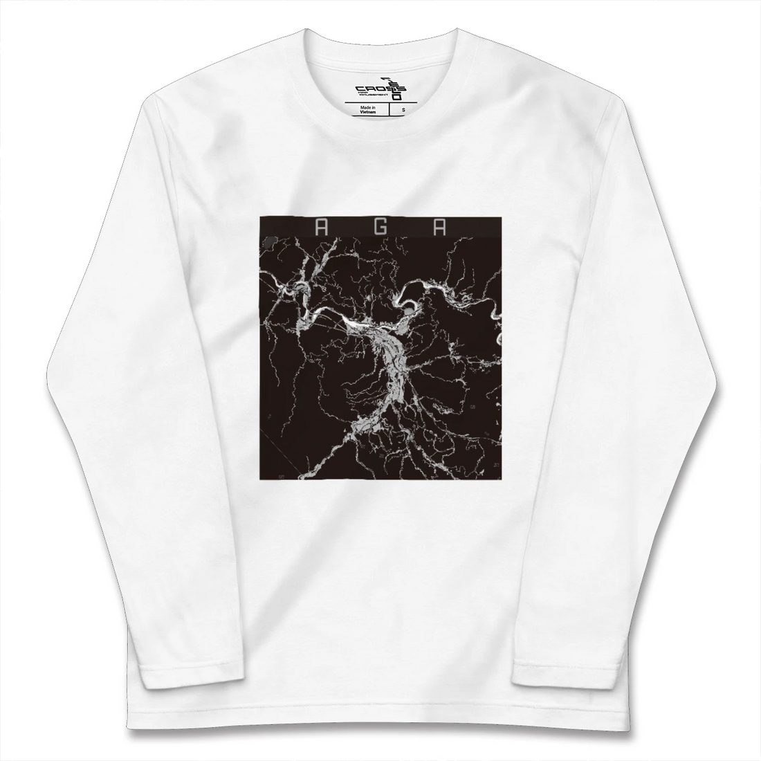 【阿賀(新潟県)】地図柄ロングスリーブTシャツ