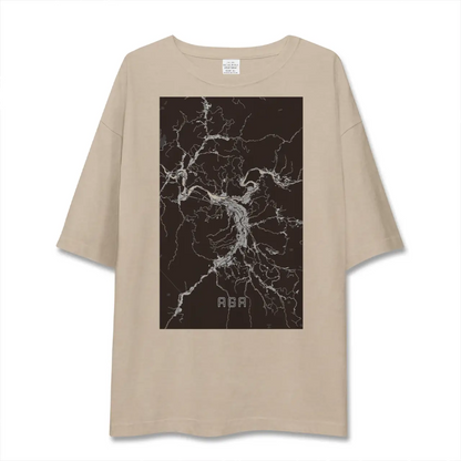 【阿賀（新潟県）】地図柄ビッグシルエットTシャツ
