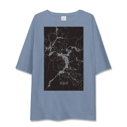 【阿賀（新潟県）】地図柄ビッグシルエットTシャツ