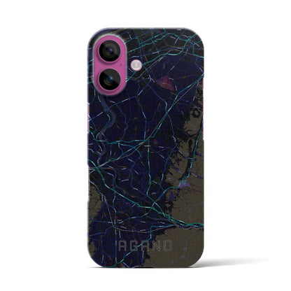 【阿賀野（新潟県）】地図柄iPhoneケース（バックカバータイプ）