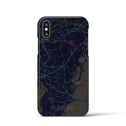 【阿賀野（新潟県）】地図柄iPhoneケース（バックカバータイプ）