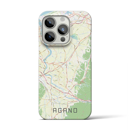 【阿賀野（新潟県）】地図柄iPhoneケース（バックカバータイプ）