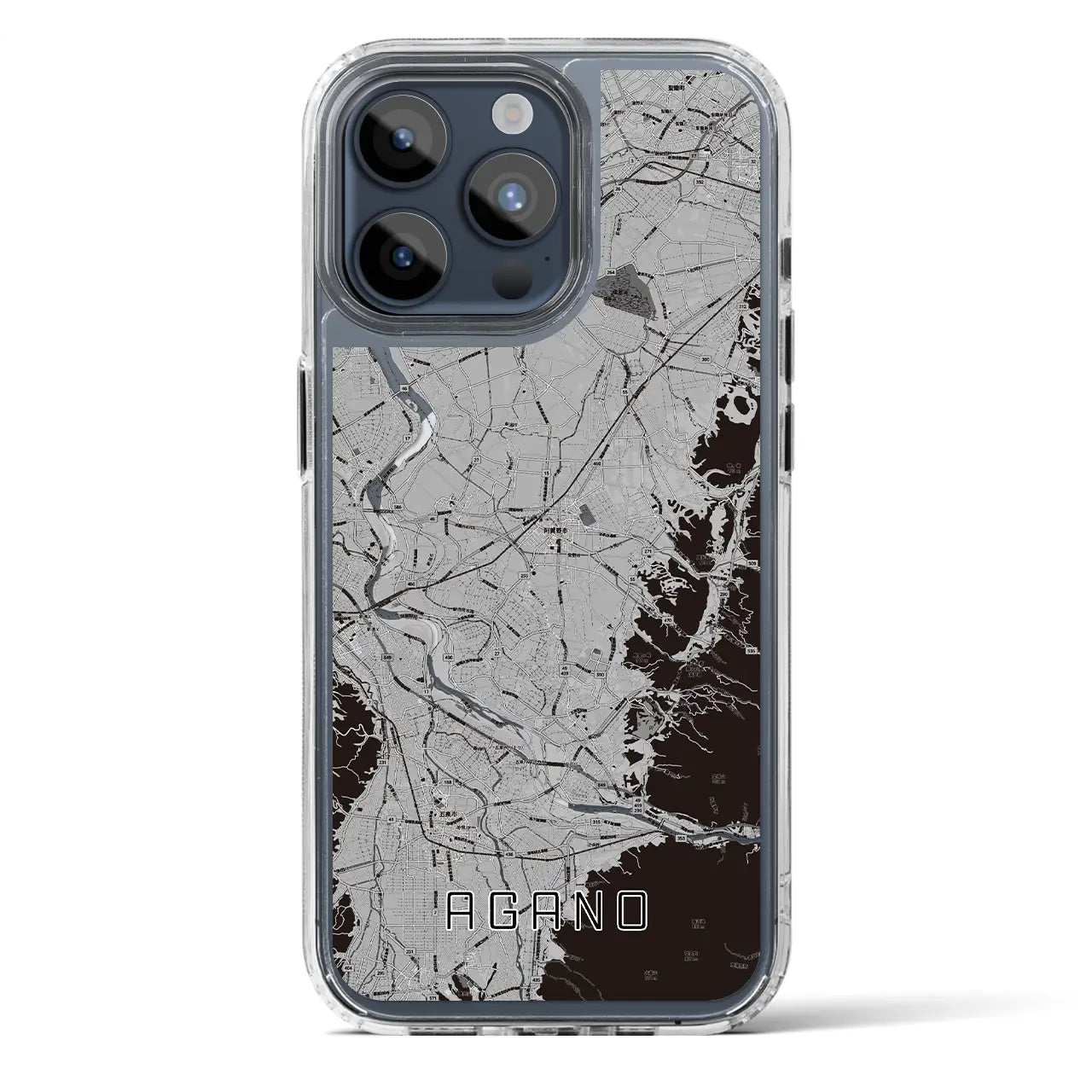 【阿賀野（新潟県）】地図柄iPhoneケース（MagSafeタイプ）