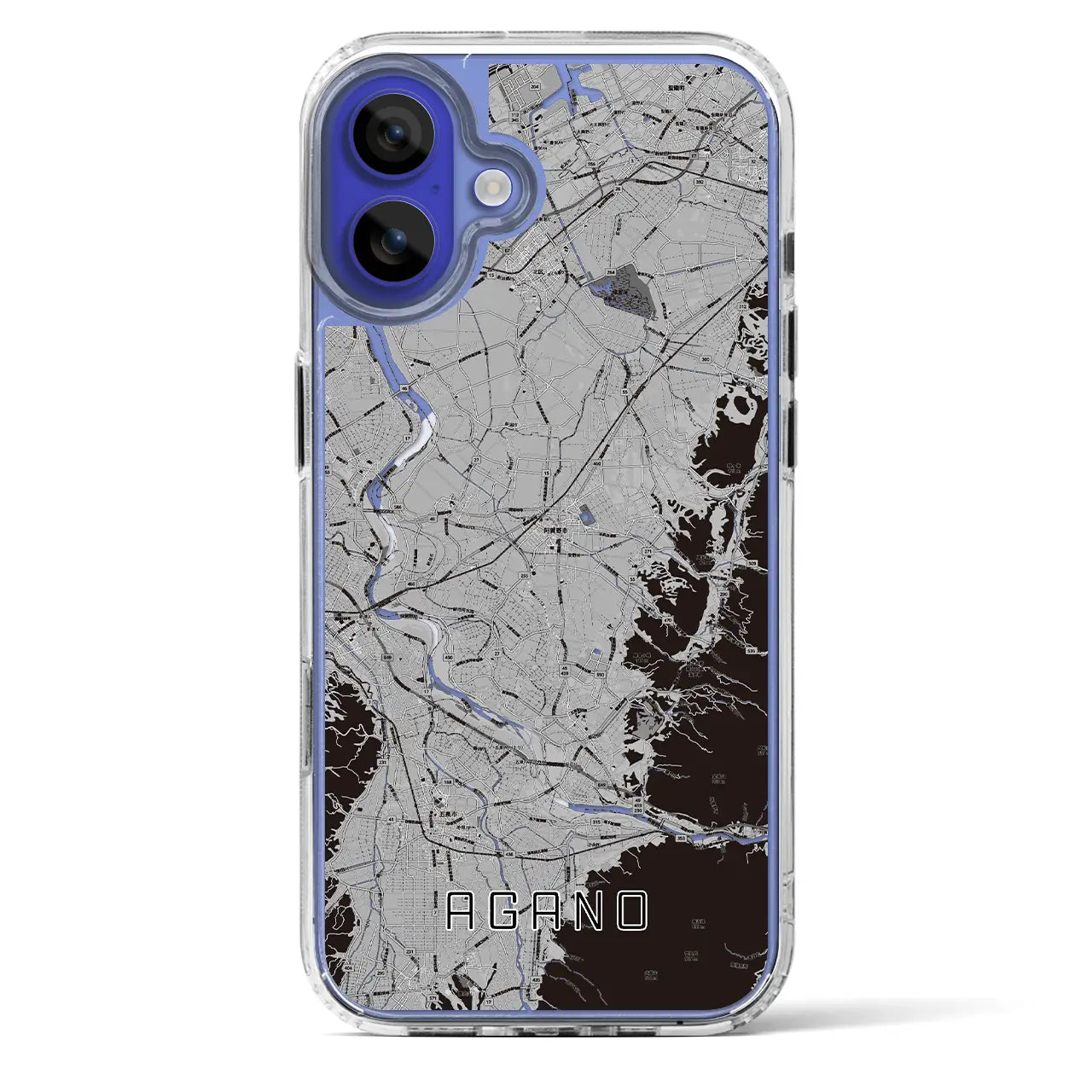 【阿賀野（新潟県）】地図柄iPhoneケース（MagSafeタイプ）