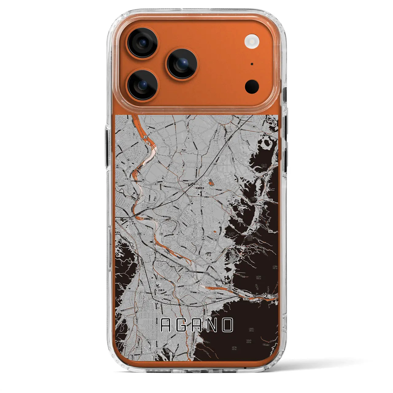 【阿賀野（新潟県）】地図柄iPhoneケース（MagSafeタイプ）