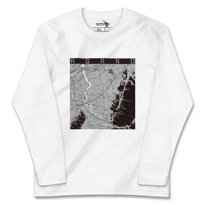 【阿賀野（新潟県）】地図柄ロングスリーブTシャツ