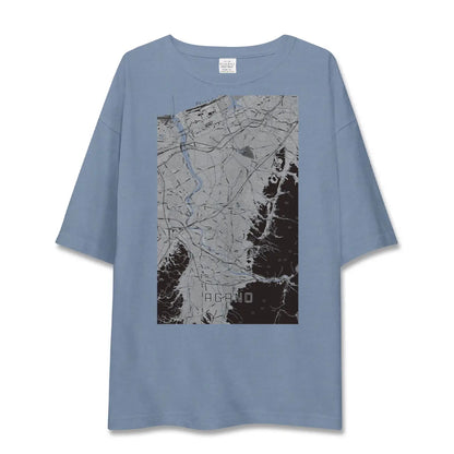 【阿賀野（新潟県）】地図柄ビッグシルエットTシャツ