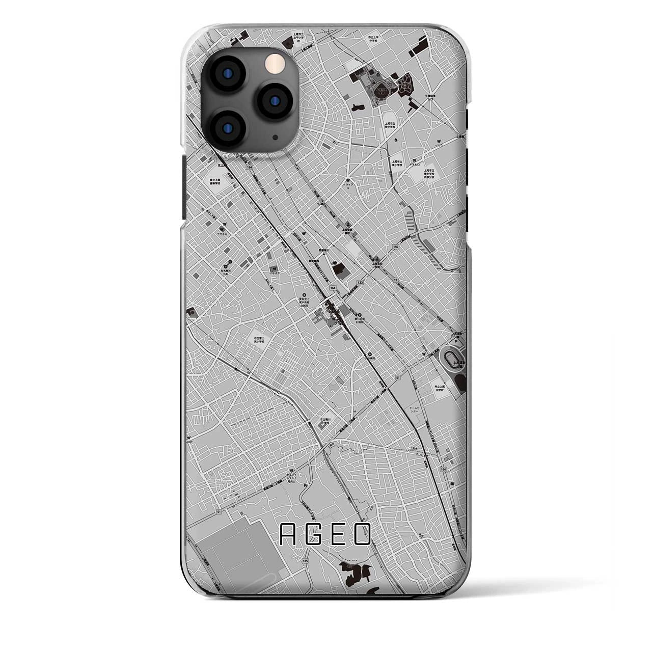 【上尾（埼玉県）】地図柄iPhoneケース（クリアタイプ）