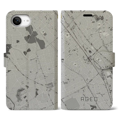 【上尾（埼玉県）】地図柄iPhoneケース（手帳タイプ）