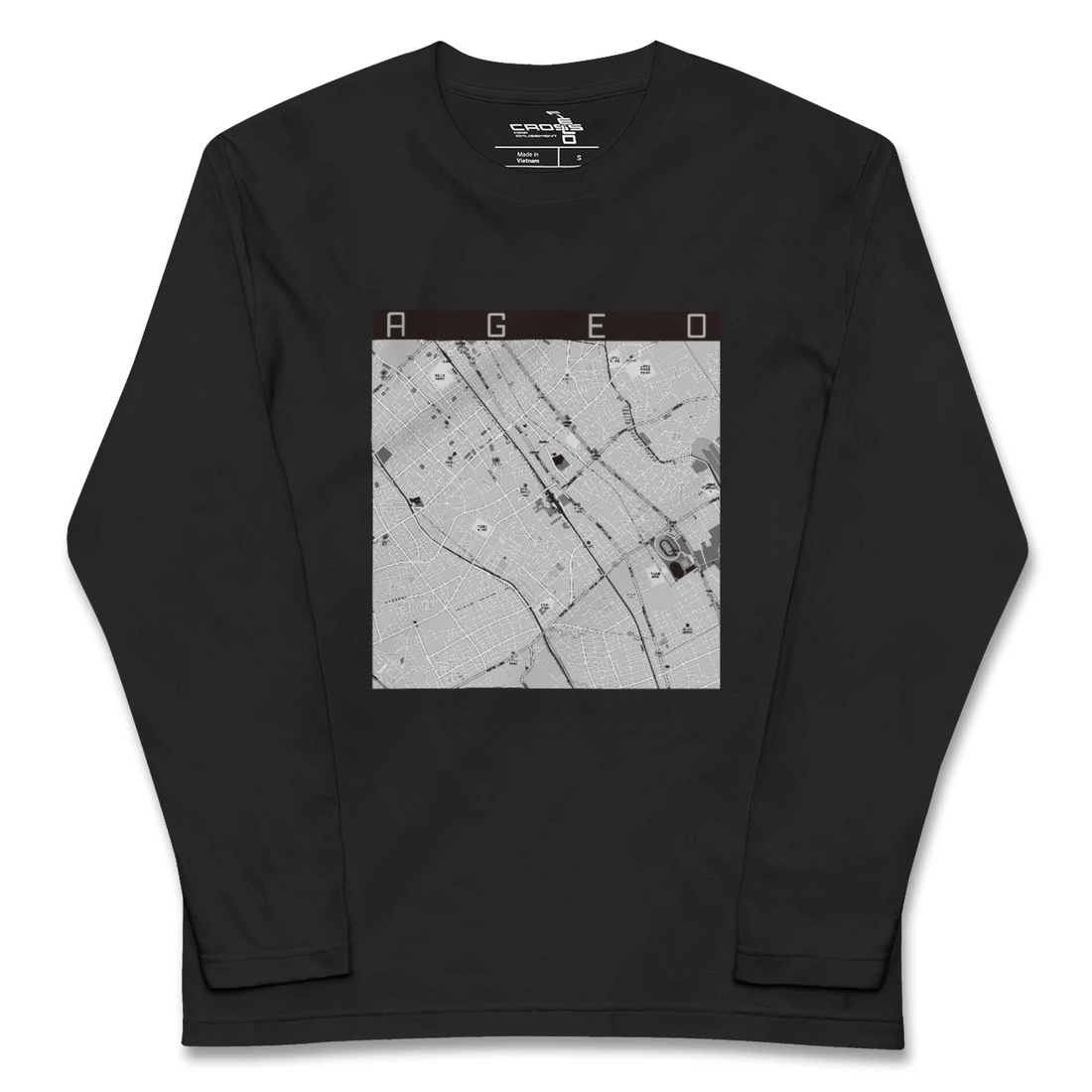 【上尾(埼玉県)】地図柄ロングスリーブTシャツ