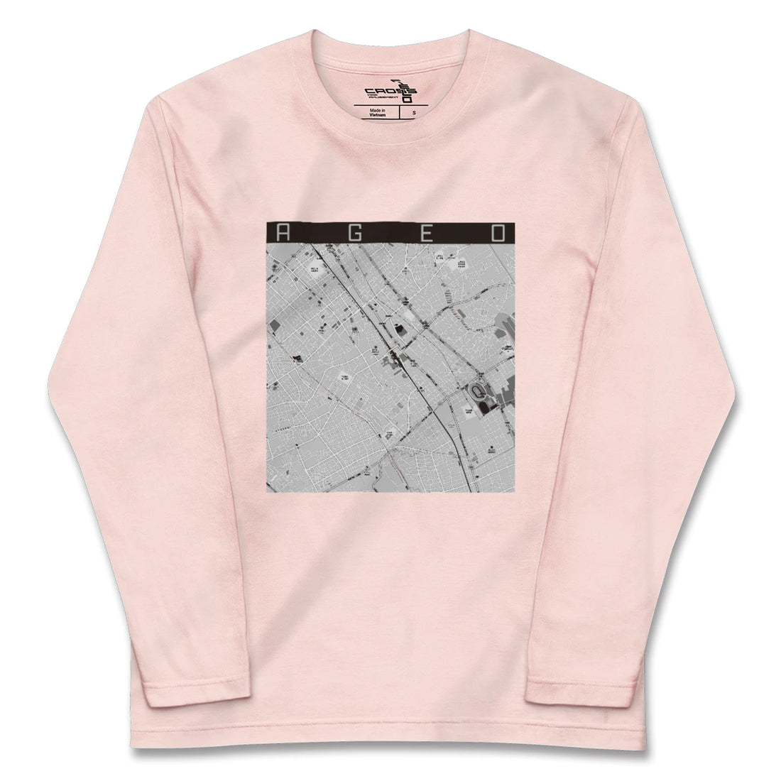 【上尾（埼玉県）】地図柄ロングスリーブTシャツ