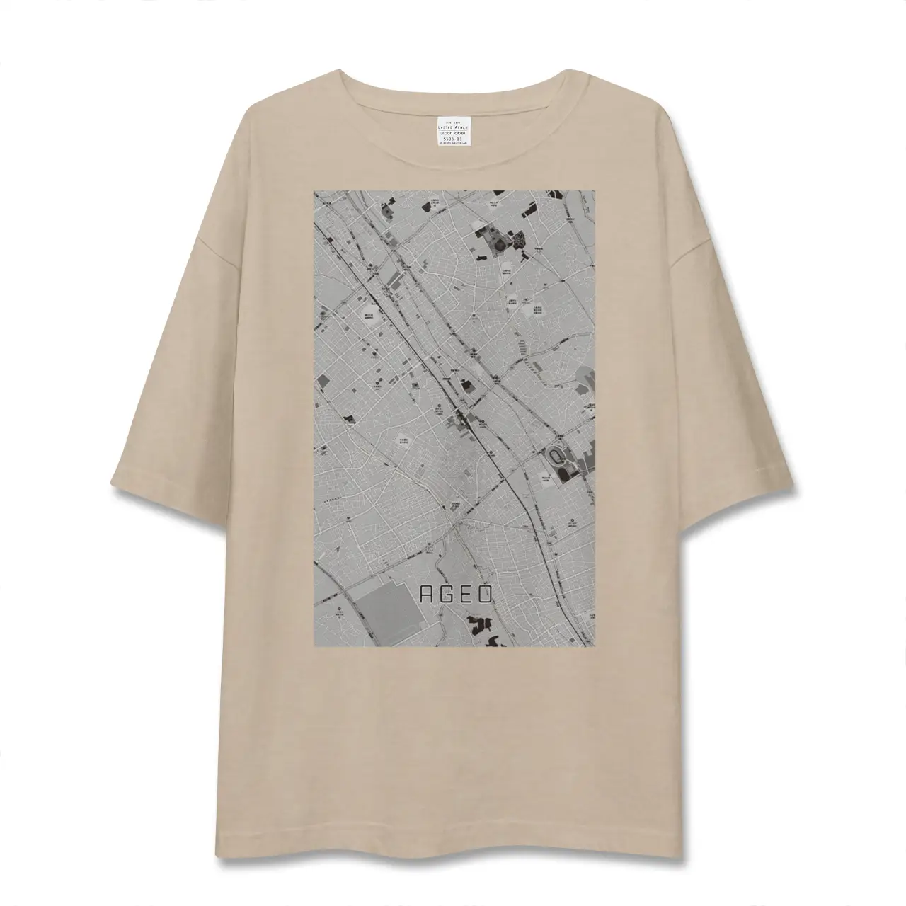 【上尾（埼玉県）】地図柄ビッグシルエットTシャツ