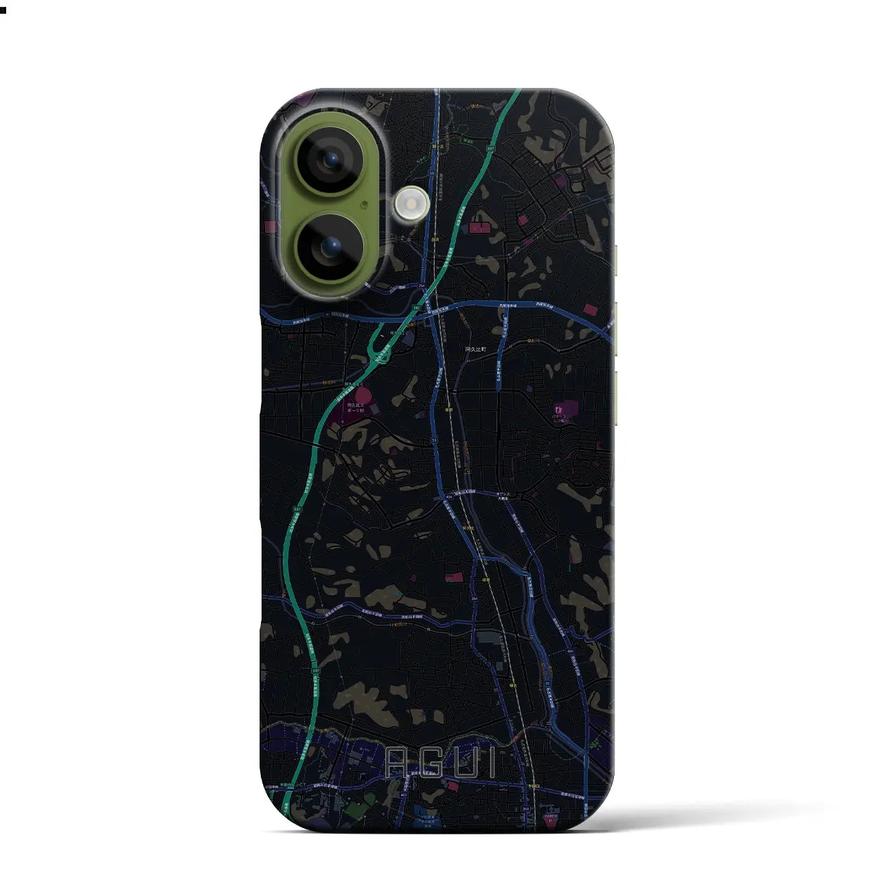 【阿久比（愛知県）】地図柄iPhoneケース（バックカバータイプ）