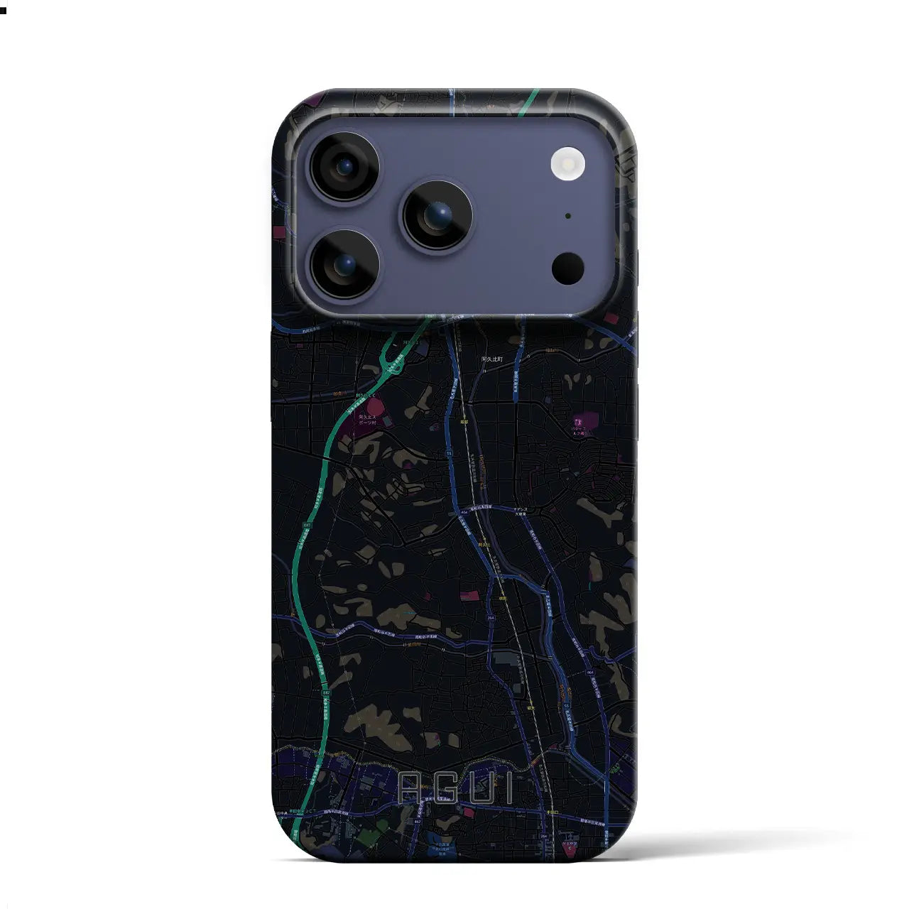 【阿久比（愛知県）】地図柄iPhoneケース（バックカバータイプ）