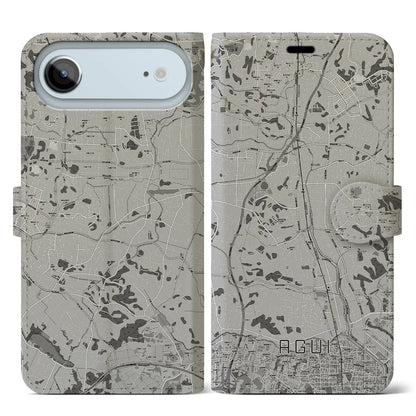 【阿久比（愛知県）】地図柄iPhoneケース（手帳タイプ）