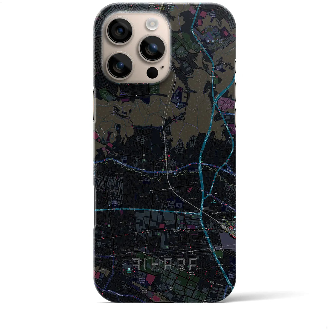 【相原(東京都)】地図柄iPhoneケース(バックカバータイプ)