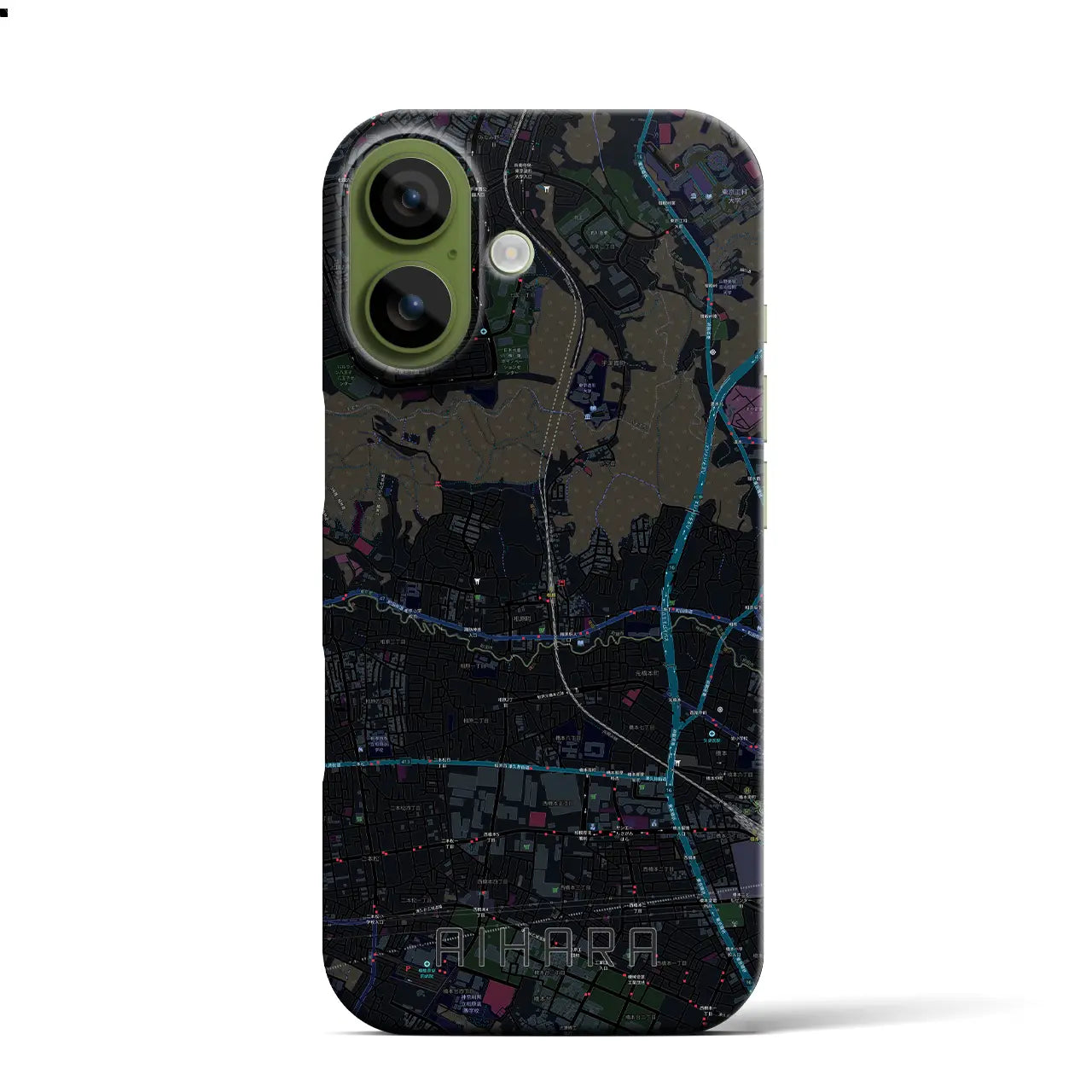 【相原（東京都）】地図柄iPhoneケース（バックカバータイプ）