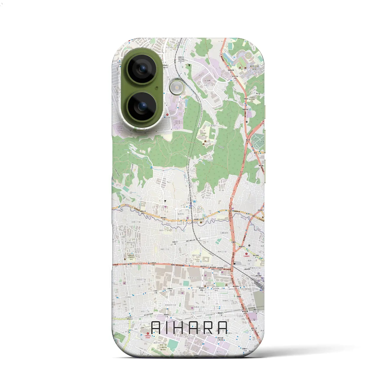 【相原（東京都）】地図柄iPhoneケース（バックカバータイプ）