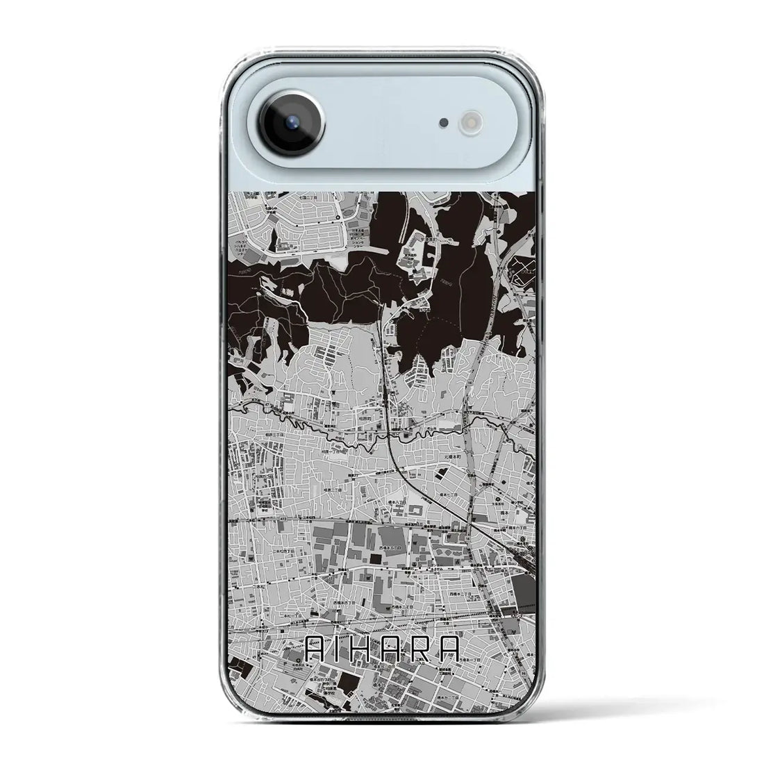 【相原(東京都)】地図柄iPhoneケース(クリアタイプ)モノトーン・iPhone 17 Pro Max 用