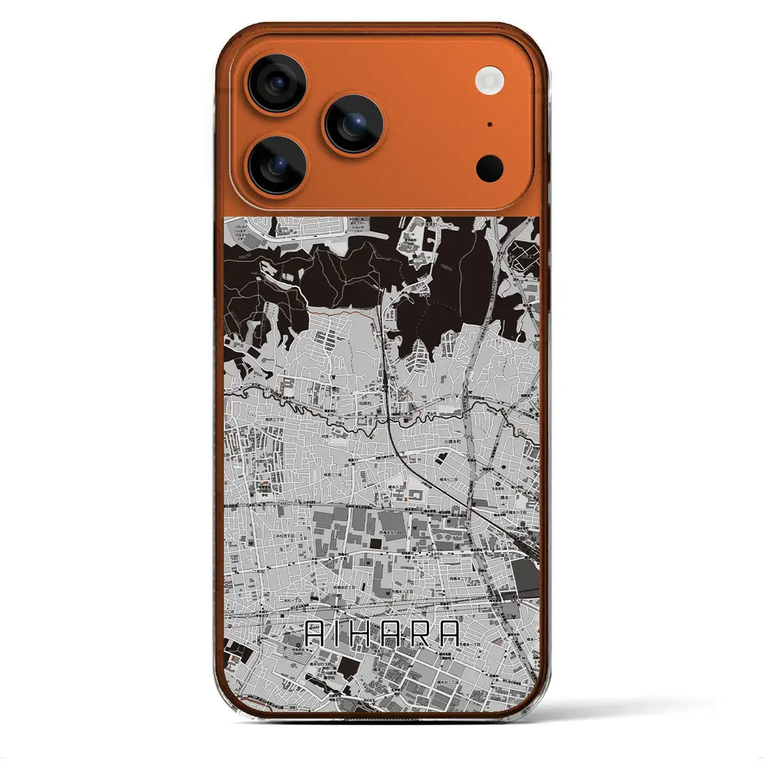 【相原(東京都)】地図柄iPhoneケース(クリアタイプ)