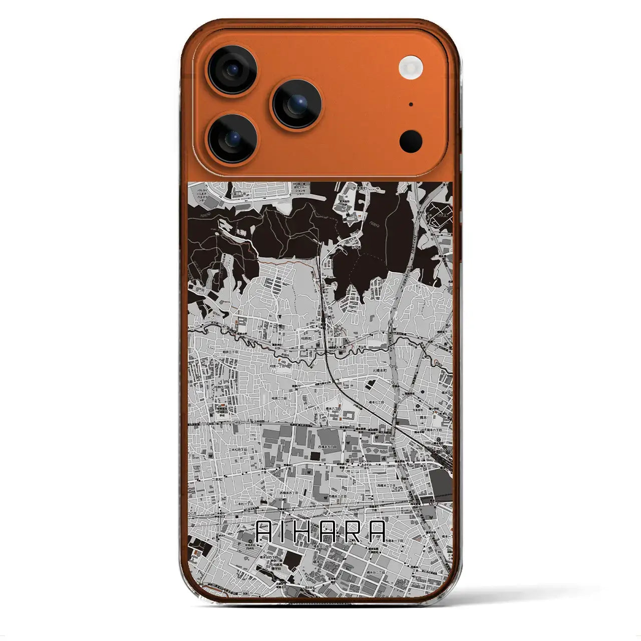【相原（東京都）】地図柄iPhoneケース（クリアタイプ）