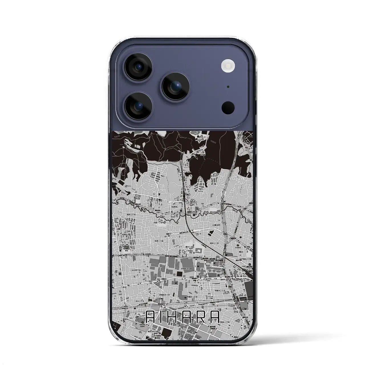 【相原（東京都）】地図柄iPhoneケース（クリアタイプ）
